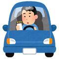イラスト：ながら運転の様子