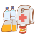 イラスト：避難時の持ち出し品