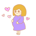 イラスト：妊娠中の母親