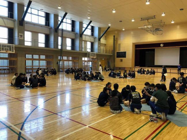 写真：中学生防災学校の様子