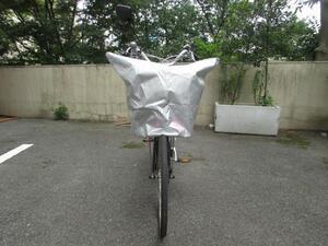 写真：自転車前かご用ひったくり防止カバー1