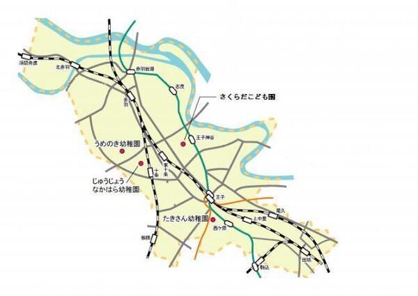 地図：幼稚園一覧