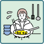 イラスト：料理をしている様子
