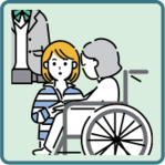 イラスト：きょうだいの世話や見守りをしている様子