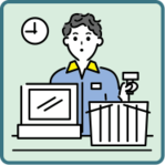 イラスト：働いている様子