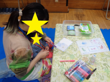 写真：第2回ゆるりまつり　手形足形ぺったんこーナー