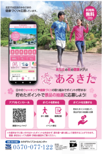 写真:あるきたアプリのチラシ