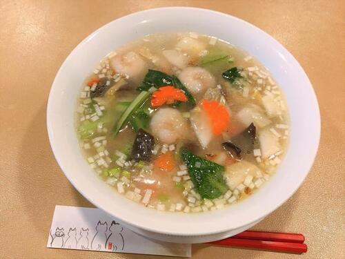 写真：海老と野菜のあんかけ汁麺