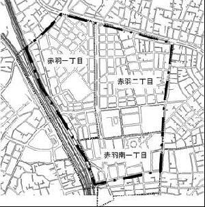 地図：赤羽駅東口地区まちづくり協議会の範囲