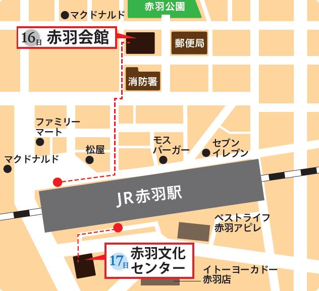 説明会会場へのアクセスルート