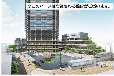 写真：駅前広場パース
