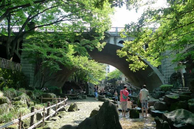写真：音無橋と親水公園