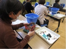 作品の制作中の様子