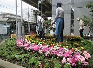 写真：平和祈念像前花壇