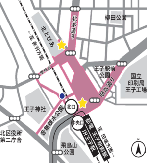 地図：JR王子駅周辺MAP