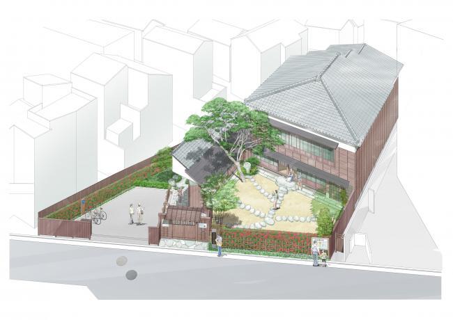 イラスト：記念館鳥観図