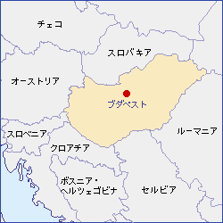 地図：ハンガリー首都ブタペスト