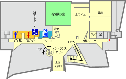 写真：館内案内2階案内図