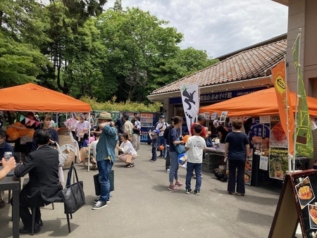 写真：事業の様子　渋沢さんのプチ園遊会