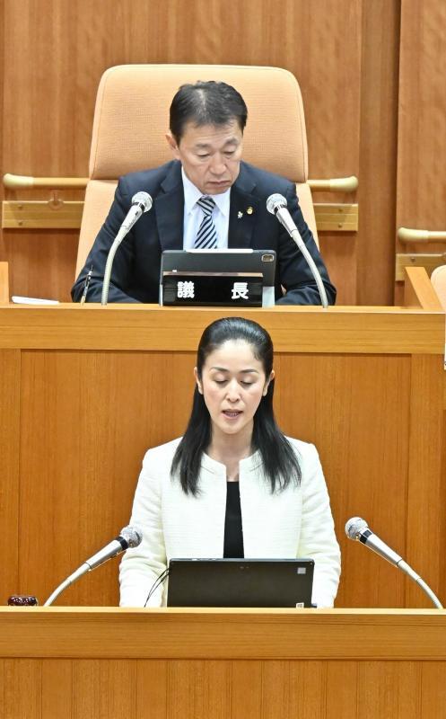 写真：議長と区長