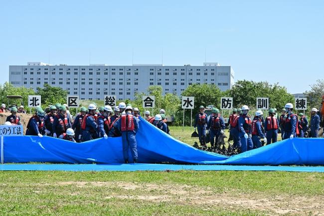 写真:北区総合水防訓練