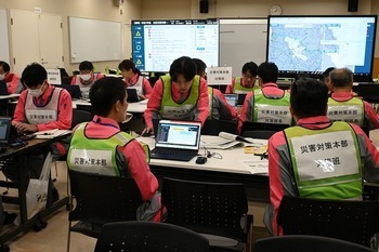 災害対策本部運営訓練の様子の画像