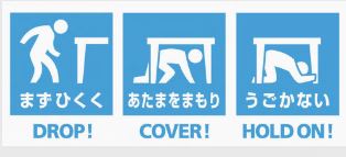 イラスト：安全確保行動の1-2-3