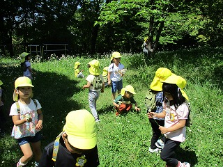 公園で遊んでいる様子