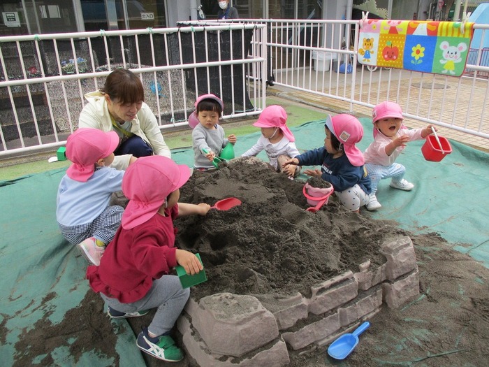 1歳砂場