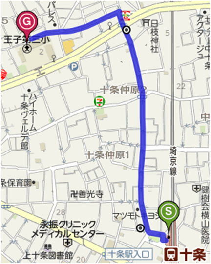 地図:学校へのアクセス3