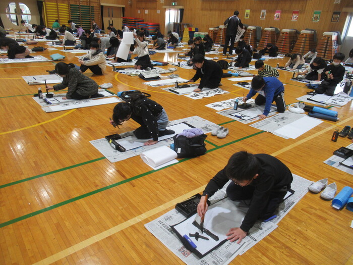書初め会の様子