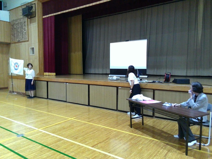 赤十字のバッチの紹介