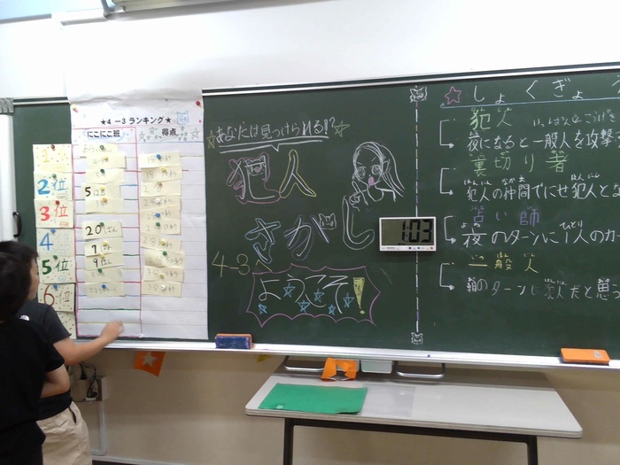 犯人探しの掲示の様子
