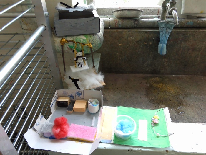 水道に置いたすみかの様子
