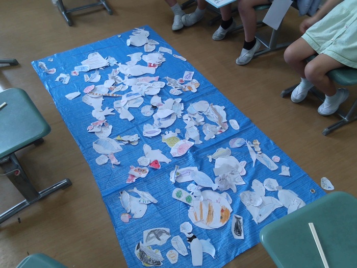 魚釣りゲームの様子