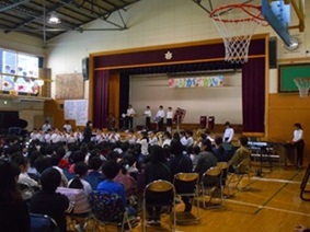 音楽会金管クラブ合奏の写真