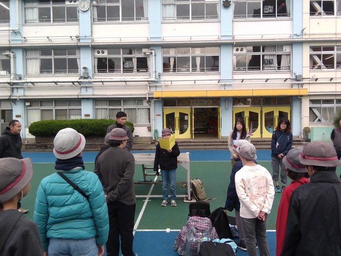 那須宿泊学習出発式の写真