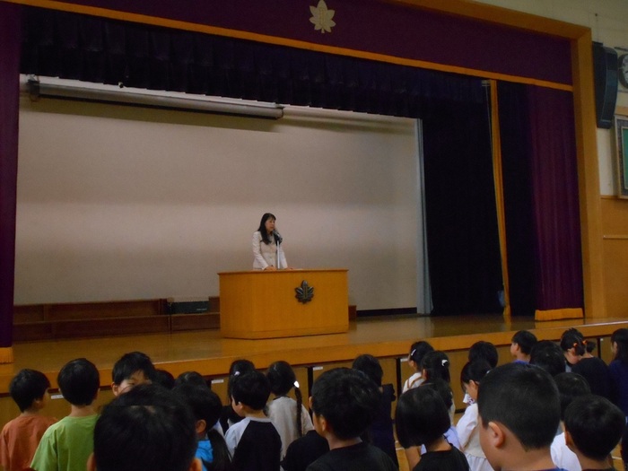 2学期始業式校長先生の写真