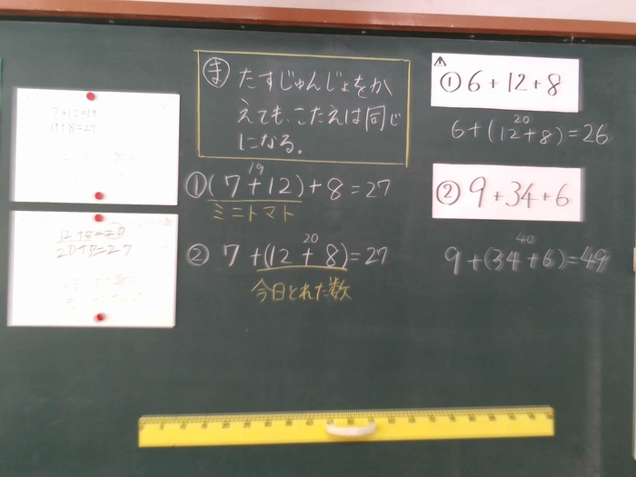 授業で板書した画像