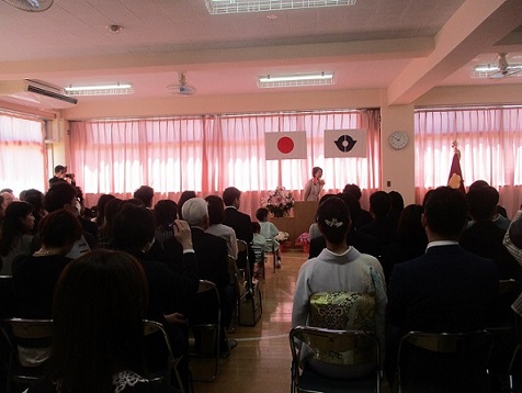 入園式会場の写真