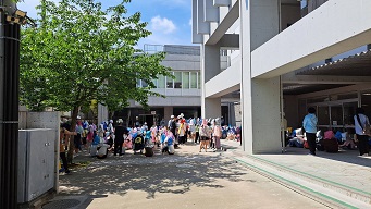 豊川小避難訓練