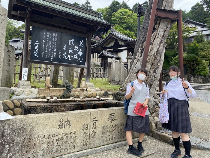 寺での写真