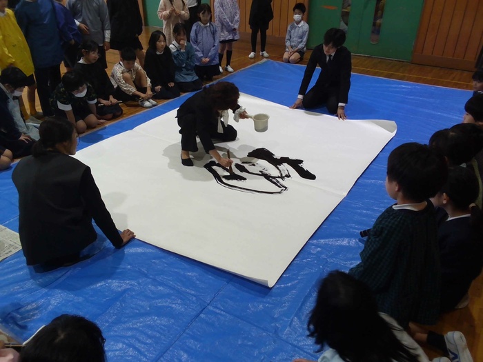 実際に文字を書いていただいている様子