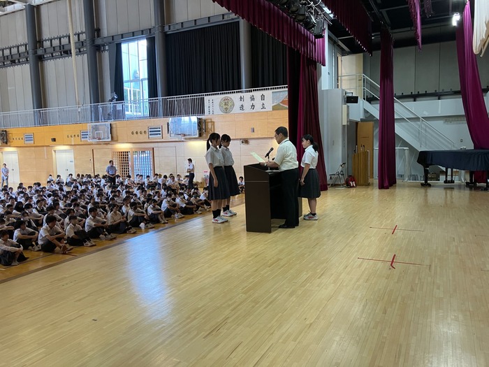 バドミントン部の表彰