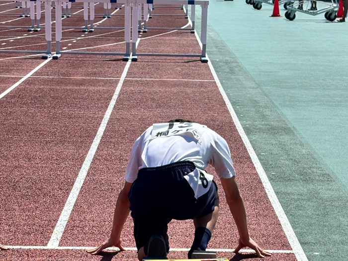スタートを構えている様子