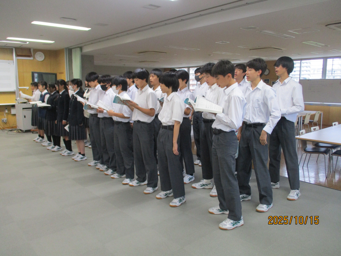 合唱練習の様子（1）