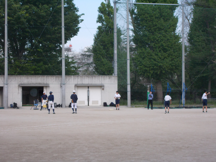 野球部の仮入部の様子