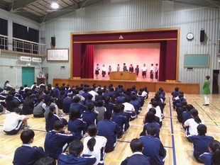 生徒朝礼