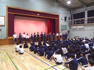 運動会朝礼